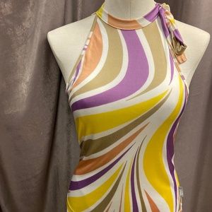 Versace Jeans Couture Side Halter Top, Sz. L